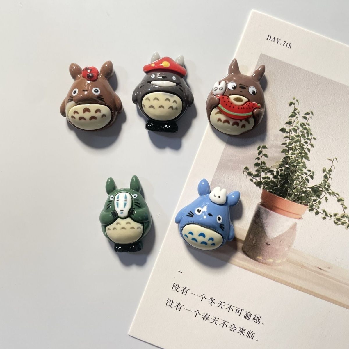 Kitchen Appliances Refrigerators - Totoro Anime Resin Fridge Magnet Cute