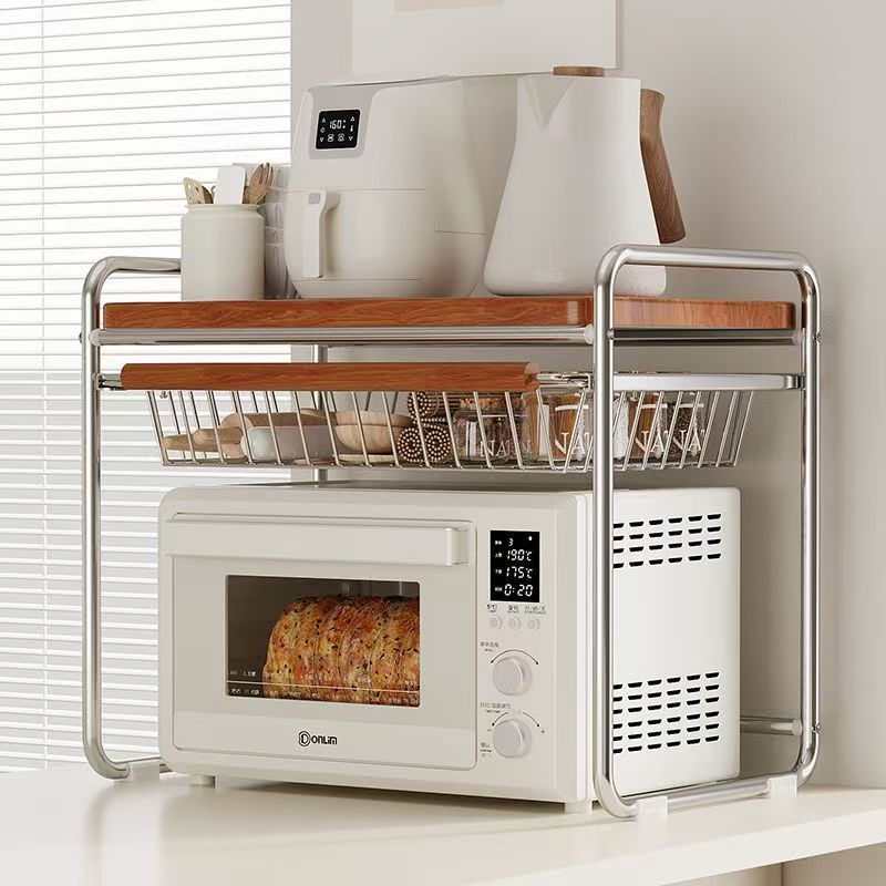 Mid-Century Microwave Stand Pu - Kitchen Appliances Essentials recension och pris
