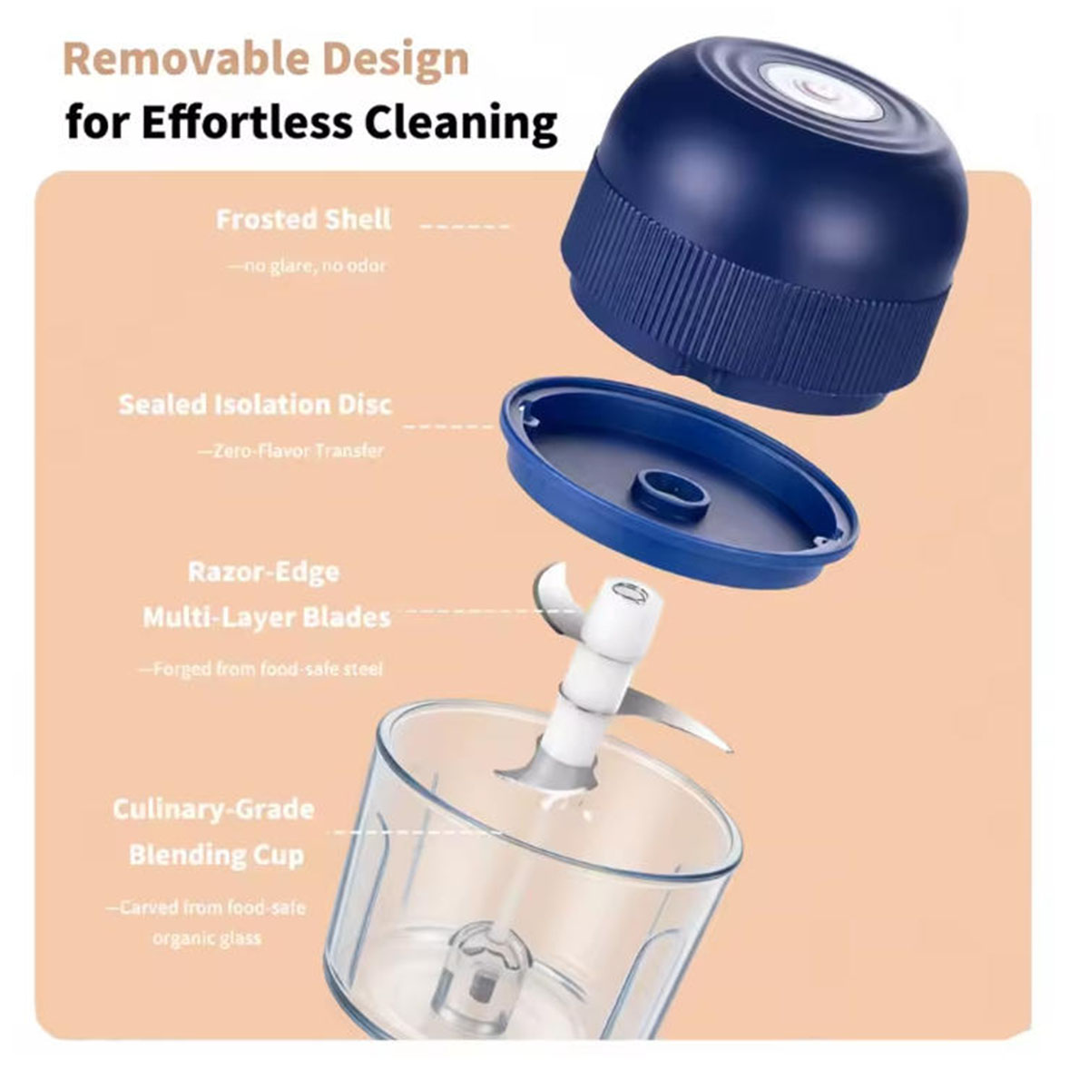 1PC Electric Garlic Chopper Mi - Kitchen Appliances Integrated recension och pris