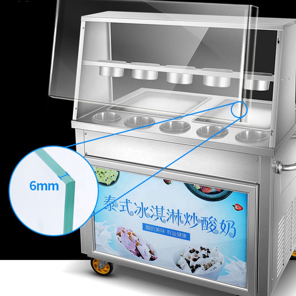 Frying Ice Machine Commercial  - Ice Cream Maker Electric recension och pris